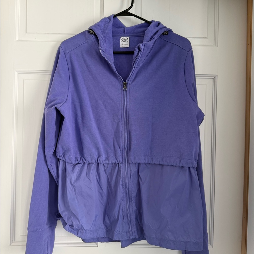 Purple Athletic Hooded Jacket